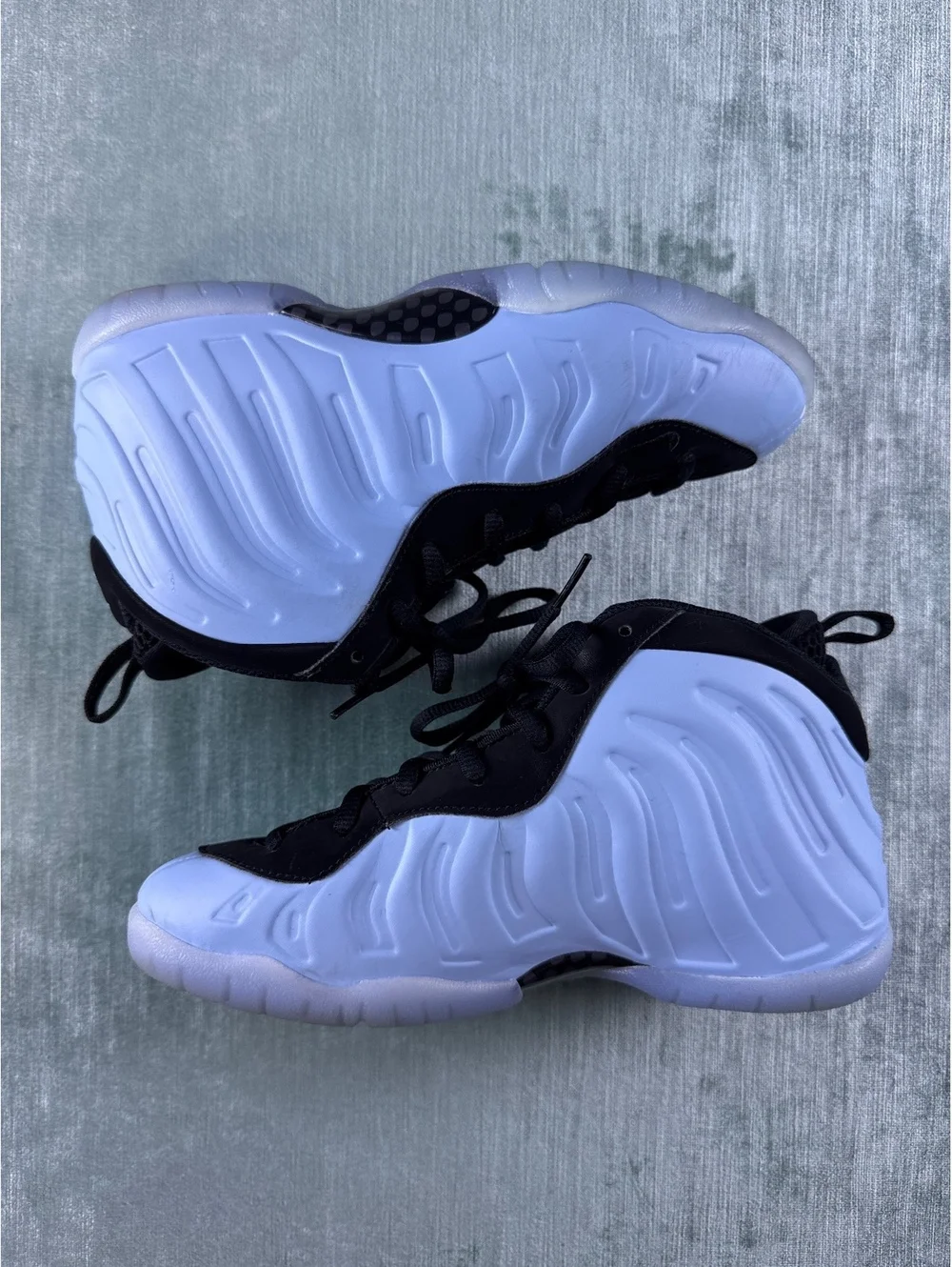 Nike Little Posite One Psychic Blue Black Kids Size 3Y